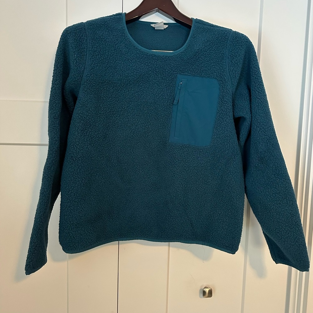 Duluth Trading Co Women's Softmore Teal Crew Neck Pullover L